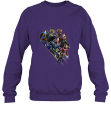 Marvel Avengers Endgame Action Pose Logo Crewneck Sweatshirt Crewneck Sweatshirt - FordPhuMy