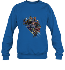 Marvel Avengers Endgame Action Pose Logo Crewneck Sweatshirt Crewneck Sweatshirt - FordPhuMy