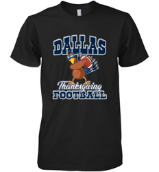 Dallas Thanksgiving Day Funny Turkey Playing Texas Football Premium T Shirt Men's Premium T-Shirt