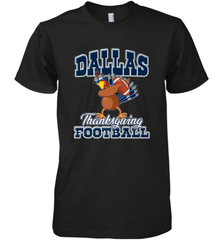 Dallas Thanksgiving Day Funny Turkey Playing Texas Football Premium T Shirt Men's Premium T-Shirt Men's Premium T-Shirt - FordPhuMy