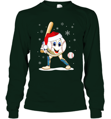 Christmas Baseball Santa Xmas Gift Lover Long Sleeve T-Shirt Long Sleeve T-Shirt - FordPhuMy