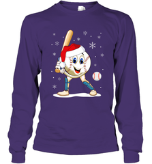 Christmas Baseball Santa Xmas Gift Lover Long Sleeve T-Shirt Long Sleeve T-Shirt - FordPhuMy