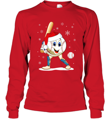 Christmas Baseball Santa Xmas Gift Lover Long Sleeve T-Shirt Long Sleeve T-Shirt - FordPhuMy