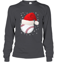 Christmas Stars baseball Ball Santa Hat Funny Sport Xmas Long Sleeve T-Shirt Long Sleeve T-Shirt - FordPhuMy