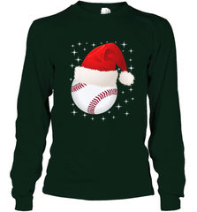 Christmas Stars baseball Ball Santa Hat Funny Sport Xmas Long Sleeve T-Shirt Long Sleeve T-Shirt - FordPhuMy