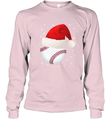 Christmas Stars baseball Ball Santa Hat Funny Sport Xmas Long Sleeve T-Shirt Long Sleeve T-Shirt - FordPhuMy