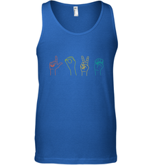 Love ASL Sign language Alphabet Valentines Day Gift idea Men's Tank Top Men's Tank Top - FordPhuMy