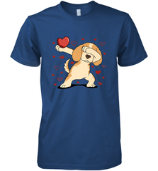 Dog Dabbing Heart For Valentine's Day Art Graphics Gift Men's Premium T-Shirt Men's Premium T-Shirt - FordPhuMy