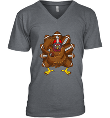 Cool Turkey Football Feathers Funny Thanksgiving Sports Men's V-Neck Men's V-Neck - FordPhuMy