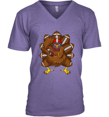 Cool Turkey Football Feathers Funny Thanksgiving Sports Men's V-Neck Men's V-Neck - FordPhuMy