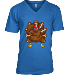 Cool Turkey Football Feathers Funny Thanksgiving Sports Men's V-Neck Men's V-Neck - FordPhuMy