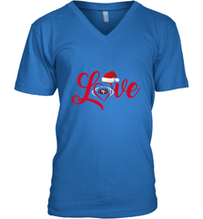 NFL San Francisco 49ers Logo Christmas Santa Hat Love Heart Football Team Men's V-Neck Men's V-Neck - FordPhuMy