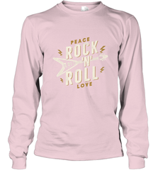 Peace Rock and Roll Love Music Guitar Retro Hippie Long Sleeve T-Shirt Long Sleeve T-Shirt - FordPhuMy