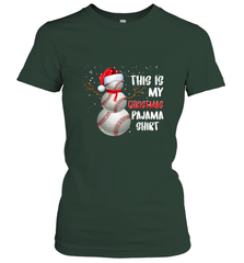 Baseball Snowman Christmas This is my Christmas Pajama Women's T-Shirt Women's T-Shirt - FordPhuMy