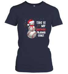 Baseball Snowman Christmas This is my Christmas Pajama Women's T-Shirt Women's T-Shirt - FordPhuMy