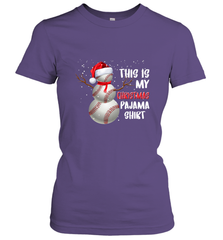 Baseball Snowman Christmas This is my Christmas Pajama Women's T-Shirt Women's T-Shirt - FordPhuMy