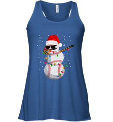 Dabbing Snowman Baseball Christmas Lights Pajama Tee Women's Racerback Tank Women's Racerback Tank - FordPhuMy