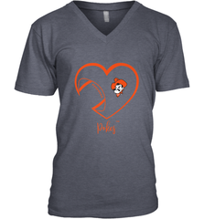 Oklahoma State Cowboys Football Inside Heart  Team Men's V-Neck Men's V-Neck - FordPhuMy
