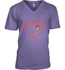 Oklahoma State Cowboys Football Inside Heart  Team Men's V-Neck Men's V-Neck - FordPhuMy