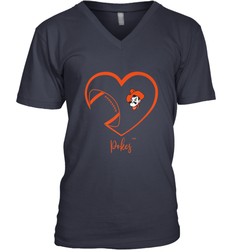 Oklahoma State Cowboys Football Inside Heart  Team Men's V-Neck