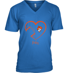 Oklahoma State Cowboys Football Inside Heart  Team Men's V-Neck Men's V-Neck - FordPhuMy