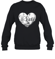 Love Valentines Day Heart Vintage Gift For Men Women Crewneck Sweatshirt