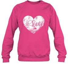 Love Valentines Day Heart Vintage Gift For Men Women Crewneck Sweatshirt Crewneck Sweatshirt - FordPhuMy