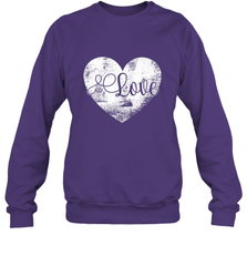 Love Valentines Day Heart Vintage Gift For Men Women Crewneck Sweatshirt Crewneck Sweatshirt - FordPhuMy