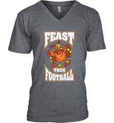 Funny Thanksgiving Turkey Feast Than Football Men's V-Neck Men's V-Neck - FordPhuMy