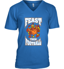 Funny Thanksgiving Turkey Feast Than Football Men's V-Neck Men's V-Neck - FordPhuMy