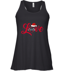 NFL Seattle Seahawks Logo Christmas Santa Hat Love Heart Football Team Women's Racerback Tank