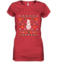 Christmas Baseball Snowman Reindeer In A Santa Hat Pajama Women's V-Neck T-Shirt Women's V-Neck T-Shirt - FordPhuMy