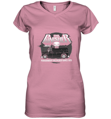 Marvel The Punisher Battle Van Since 1975 Women's V-Neck T-Shirt Women's V-Neck T-Shirt - FordPhuMy