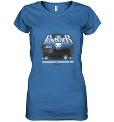 Marvel The Punisher Battle Van Since 1975 Women's V-Neck T-Shirt Women's V-Neck T-Shirt - FordPhuMy