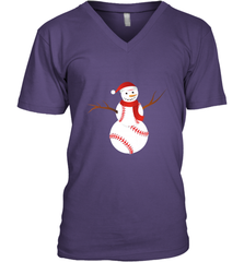 Snowman Baseball Christmas Men's V-Neck Men's V-Neck - FordPhuMy