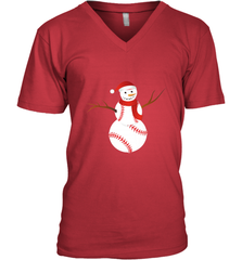 Snowman Baseball Christmas Men's V-Neck Men's V-Neck - FordPhuMy