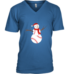 Snowman Baseball Christmas Men's V-Neck Men's V-Neck - FordPhuMy