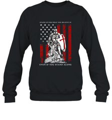 Knight Templar American Flag Crewneck Sweatshirt Crewneck Sweatshirt - FordPhuMy