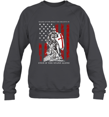 Knight Templar American Flag Crewneck Sweatshirt Crewneck Sweatshirt - FordPhuMy