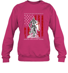 Knight Templar American Flag Crewneck Sweatshirt Crewneck Sweatshirt - FordPhuMy