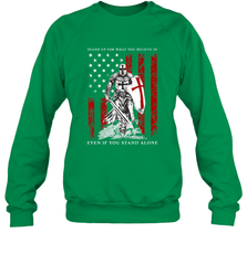 Knight Templar American Flag Crewneck Sweatshirt Crewneck Sweatshirt - FordPhuMy