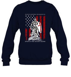Knight Templar American Flag Crewneck Sweatshirt