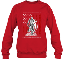 Knight Templar American Flag Crewneck Sweatshirt Crewneck Sweatshirt - FordPhuMy