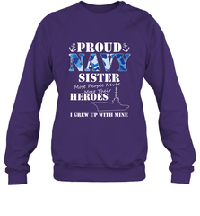US Military Proud Navy Sister Men or Women Crewneck Sweatshirt Crewneck Sweatshirt - FordPhuMy