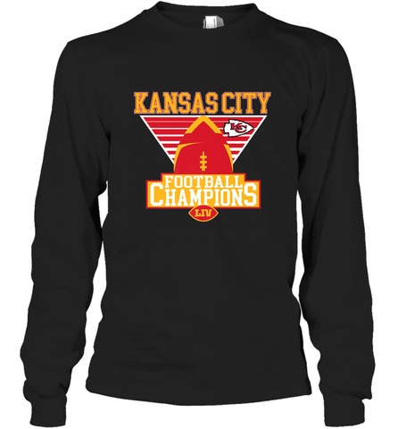 Kansas City Old School Football _ The City Of Champions LIV Long Sleeve T-Shirt Long Sleeve T-Shirt / Black / S Long Sleeve T-Shirt - FordPhuMy