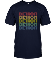 Vintage 1980s Style Detroit Michigan Men's T-Shirt Men's T-Shirt - FordPhuMy