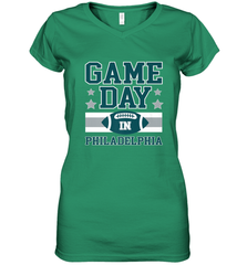NFL Philadelphia Philly Game Day Football Home Team Women's V-Neck T-Shirt Women's V-Neck T-Shirt - FordPhuMy