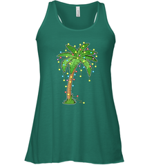 Christmas Lights Palm Tree Beach Funny Tropical Xmas Gift Women's Racerback Tank Women's Racerback Tank - FordPhuMy