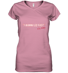 Talladega Nights I Wanna Go Fast Ricky Bobby Signature Women's V-Neck T-Shirt Women's V-Neck T-Shirt - FordPhuMy