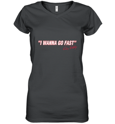 Talladega Nights I Wanna Go Fast Ricky Bobby Signature Women's V-Neck T-Shirt